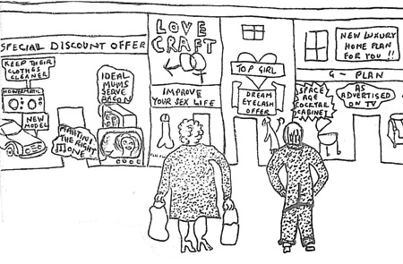 Shopping cartoon
